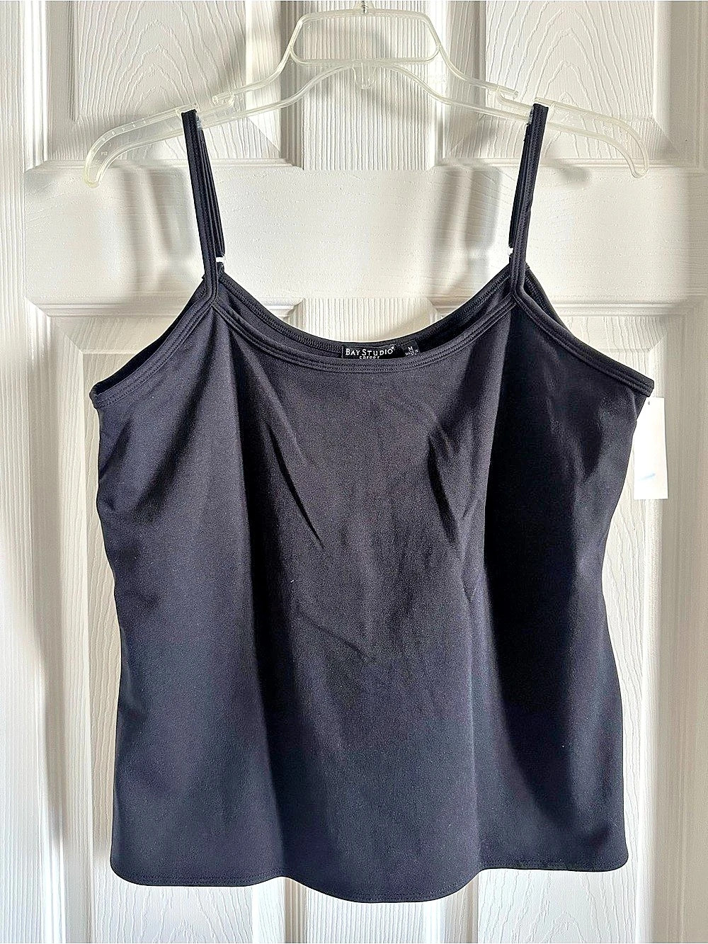 Bay Studio Career Black Shelf Bra Cami with Adjustable Straps, Size Medium NWT
